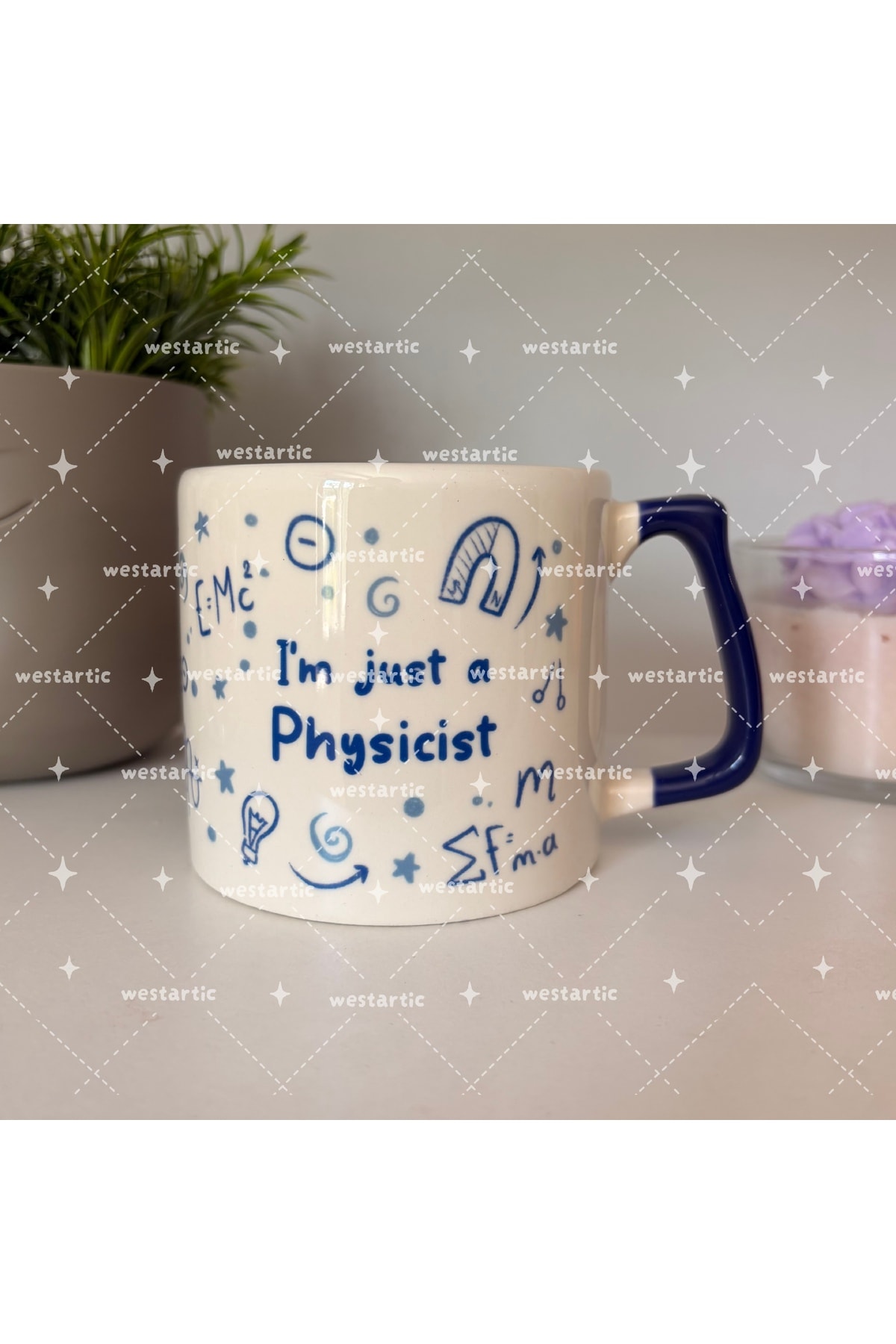Sad Üzgün Hamster - Meslek: Fizikçi (Physicist) Kupa Bardak Fincan görsel 3