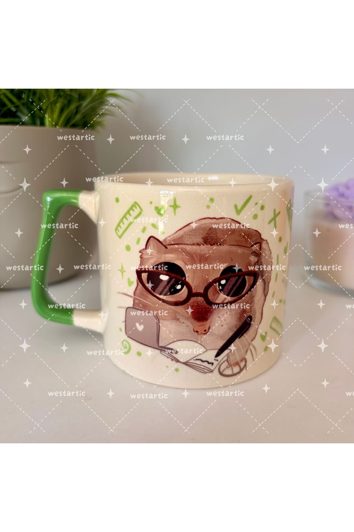 Sad Üzgün Hamster - Meslek: Editör (Editor) Kupa Bardak Fincan