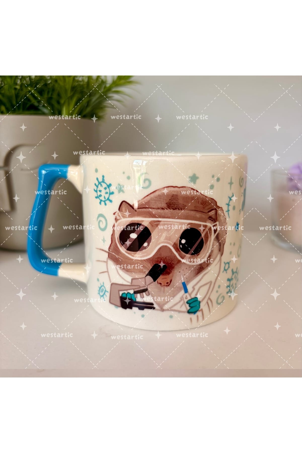 Sad Üzgün Hamster - Meslek: Biyomühendis (Bioengineer) Kupa Bardak Fincan
