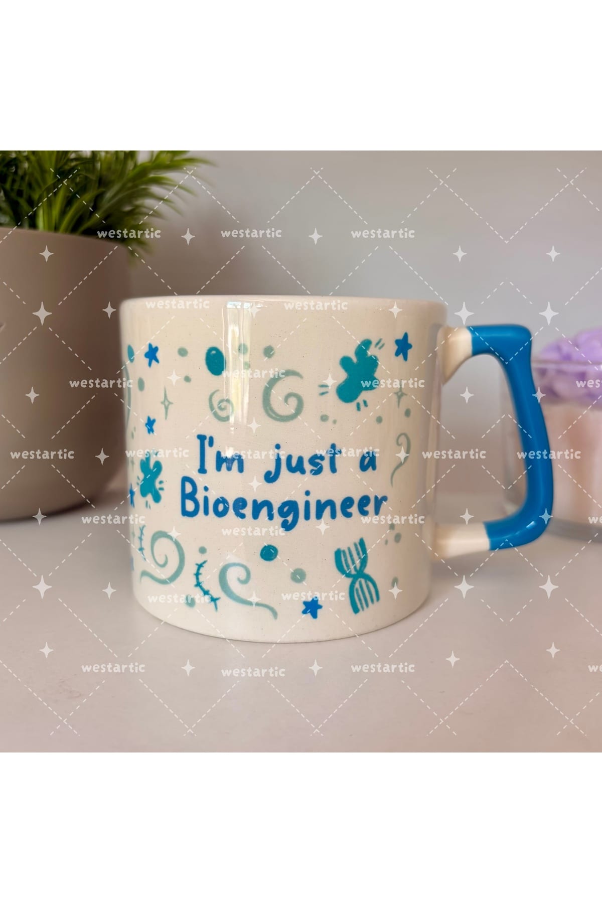 Sad Üzgün Hamster - Meslek: Biyomühendis (Bioengineer) Kupa Bardak Fincan görsel 3