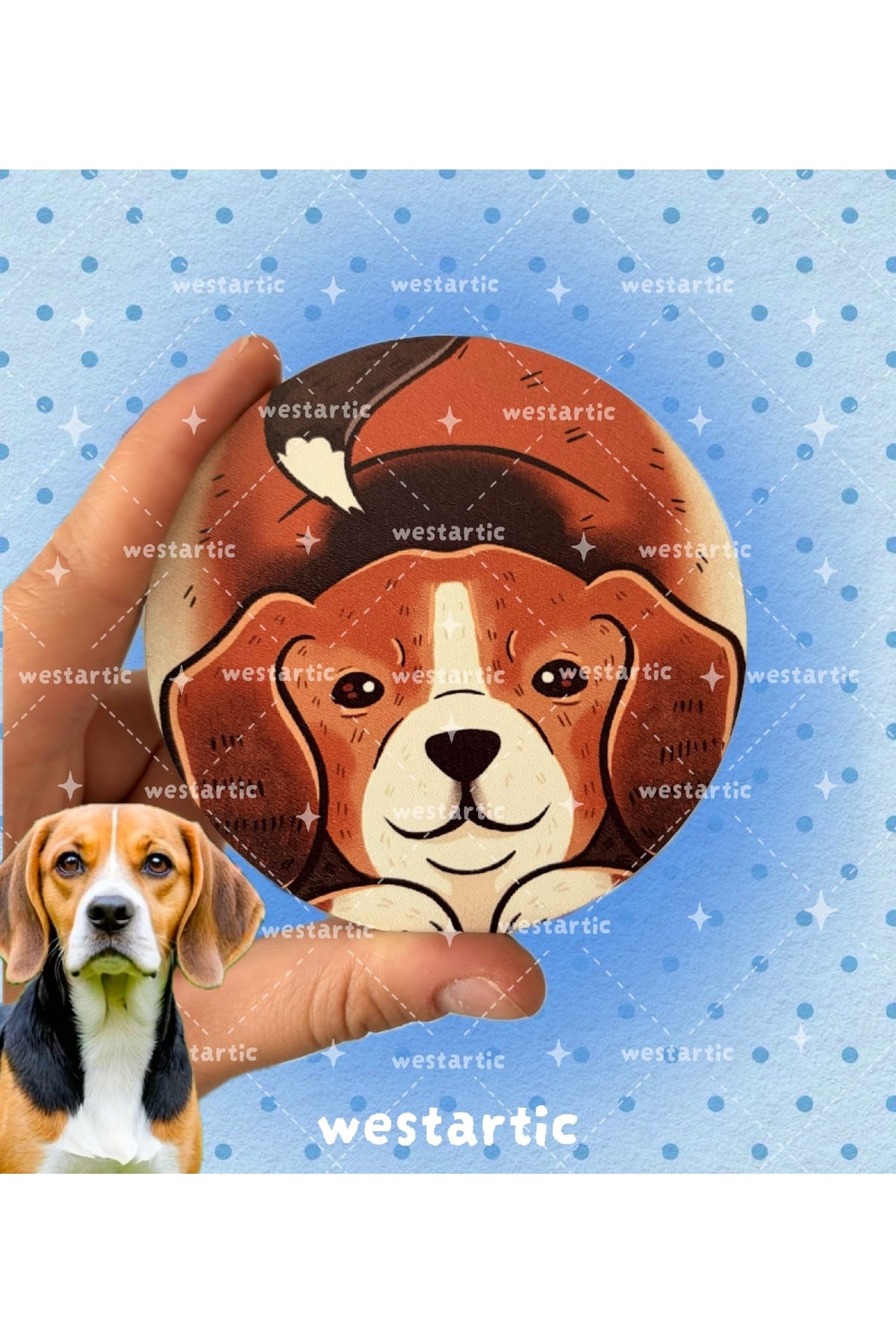 westdogs Beagle Köpek Alman Köpeği Tasarım Bardak Altlığı
