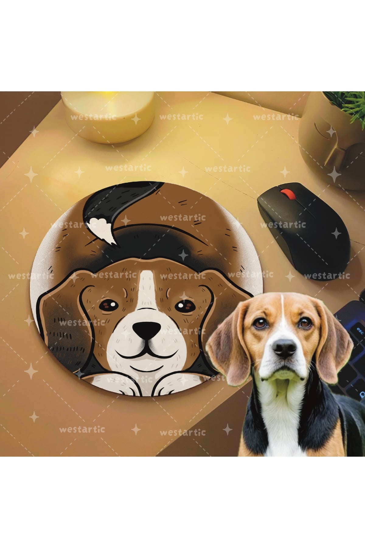 westdogs Beagle Köpek Alman Köpeği Tasarım Mousepad Mouse Pad Altlığı