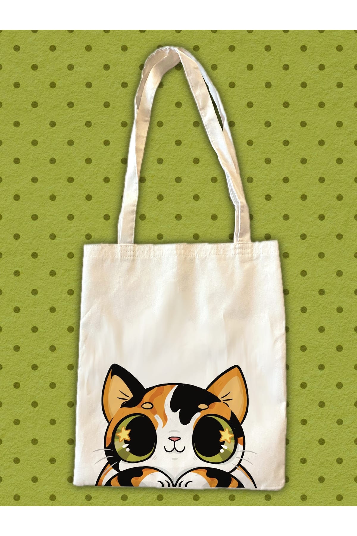 westcats Calico Patiska 3 Renkli Kedi Tasarım Tote Bez Kumaş Çanta