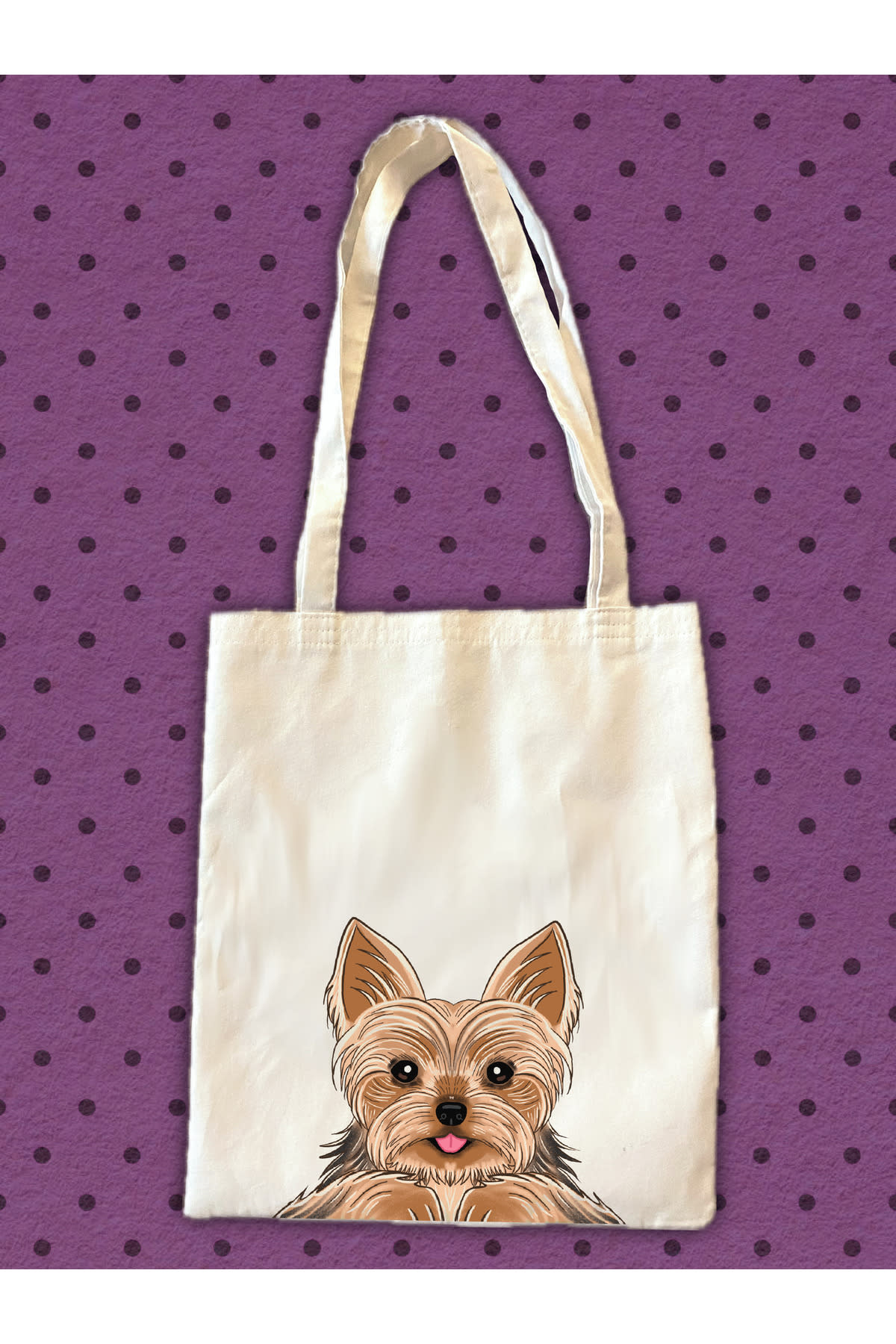 westdogs Yorkshire Teriyeri Yorkie Terrier Köpek Tasarım Tote Bez Kumaş Çanta