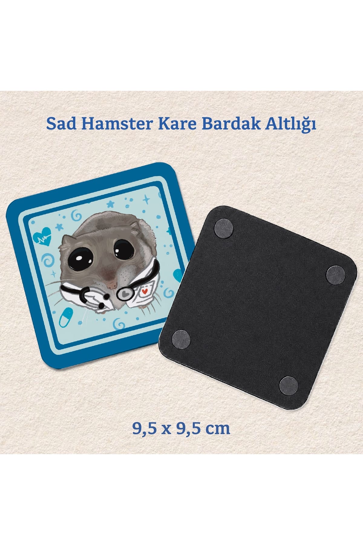 Sad Hamster - Doktor / Sağlıkçı / Tıp Bardak Altlığı