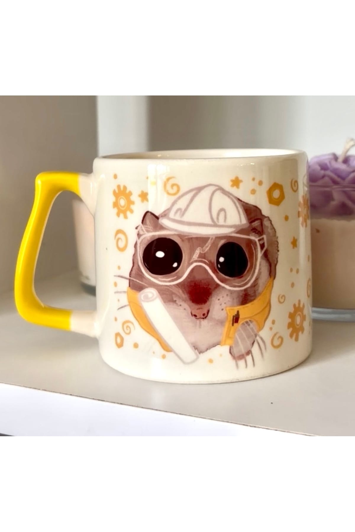 Sad Üzgün Hamster - Meslek: MÜHENDİS (Engineer) Kupa Bardak Fincan