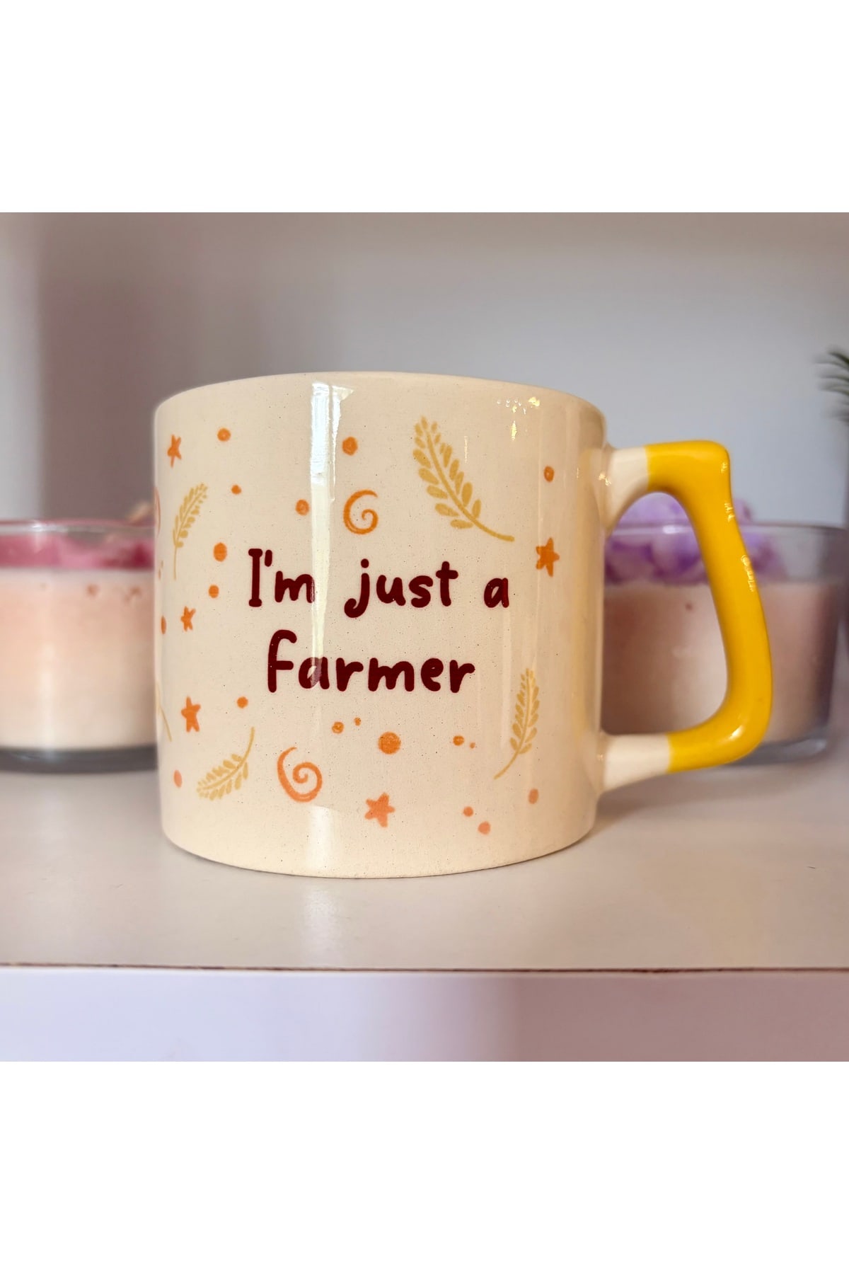 Sad Üzgün Hamster - Meslek: ÇİFTÇİ (Farmer) Kupa Bardak Fincan görsel 2
