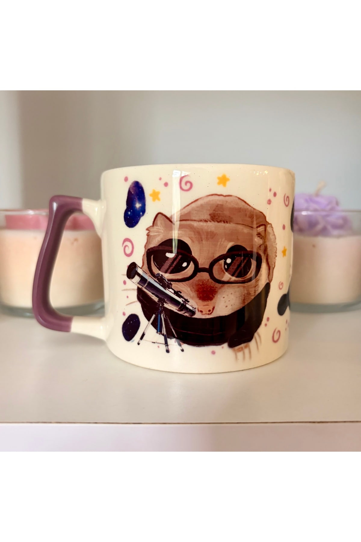 Sad Üzgün Hamster - Meslek: ASTRONOM (Astronomer) Astoroloji Kupa Bardak Fincan