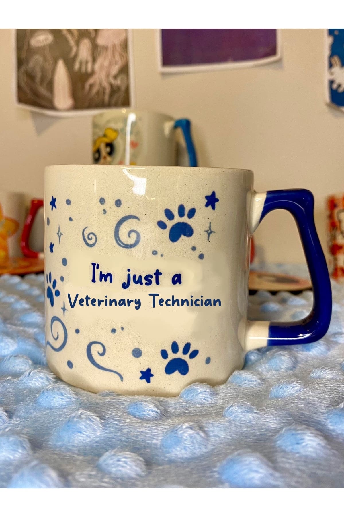 Sad Üzgün Hamster - Meslek: Veteriner Teknisyeni (veterinary technician) Kupa Bardak Fincan görsel 2