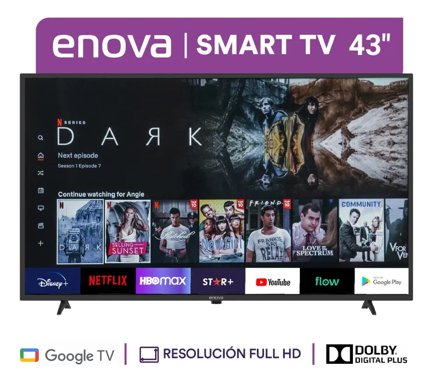 Smart Tv Enova 43'' Full Hd Google Tv - imagen 1