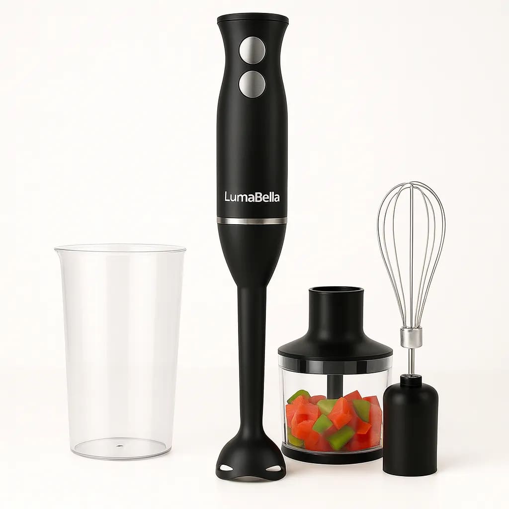 Mixer Lumabella B-2023 4 En 1 500w Minipimer Picadorabatidor Negro - miniatura 3