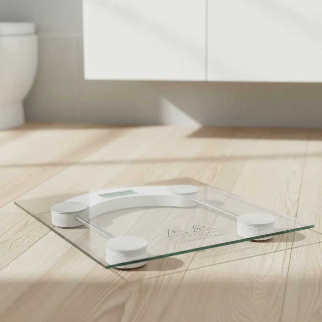 Balanza Digital Personal 180kg Vidrio Templado Cuadrada Transparente - miniatura 2