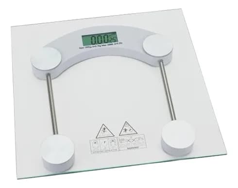 Balanza Digital Personal 180kg Vidrio Templado Cuadrada Transparente - miniatura 3