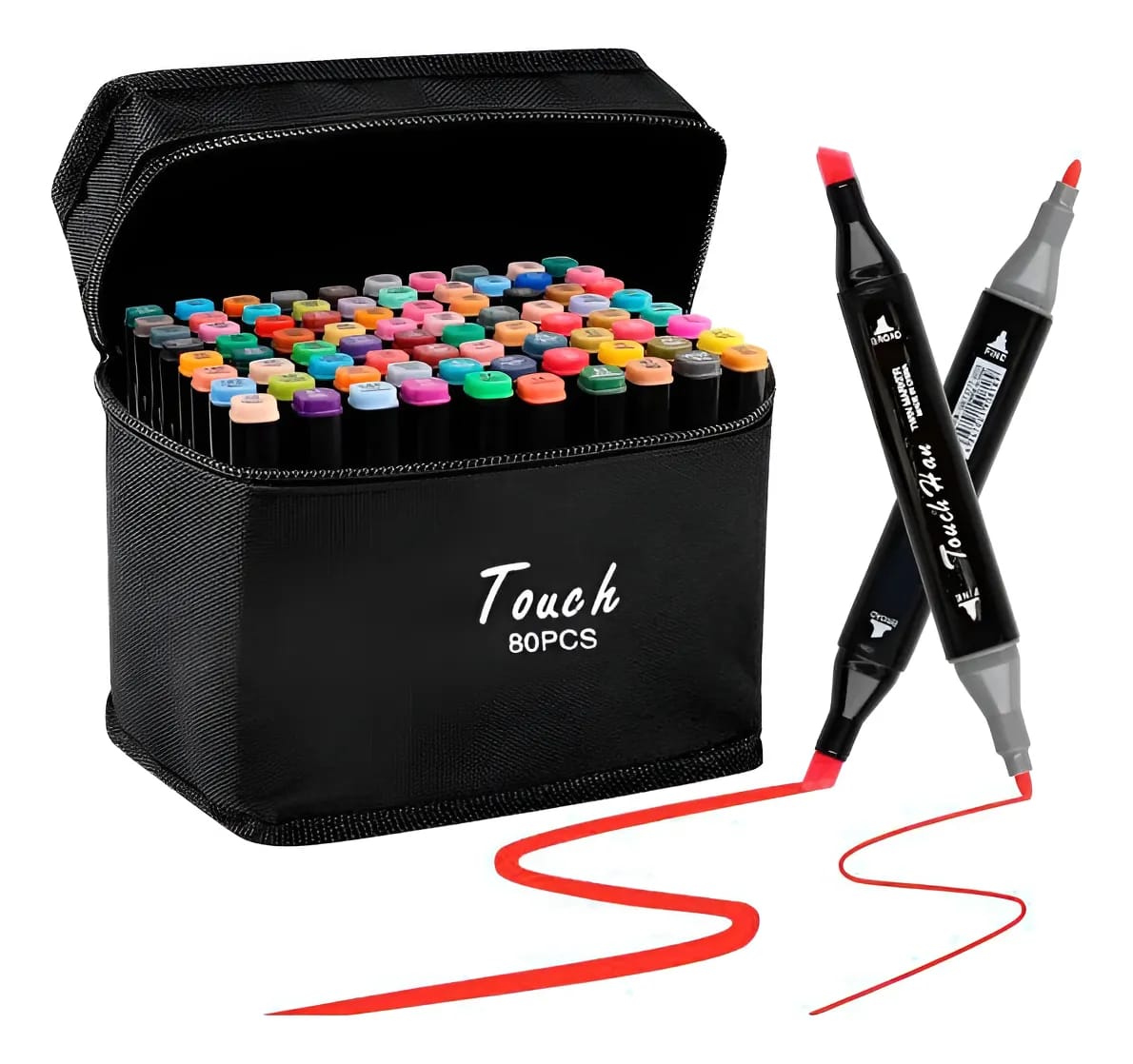 Set X80 Marcadores Artísticos Doble Punta Touch Kendra