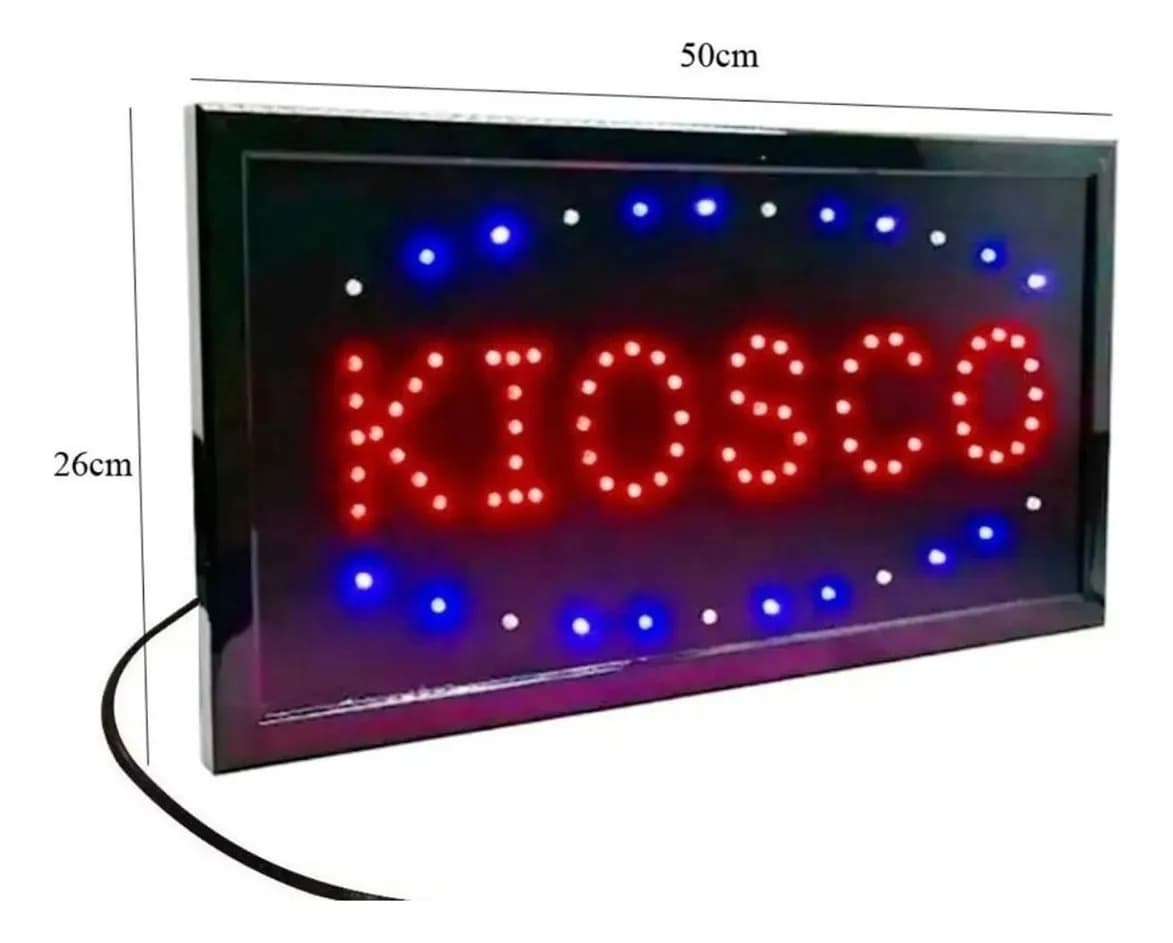 Cartel Led Luminoso Kiosco 220v Azul Y Rojo Led - miniatura 2