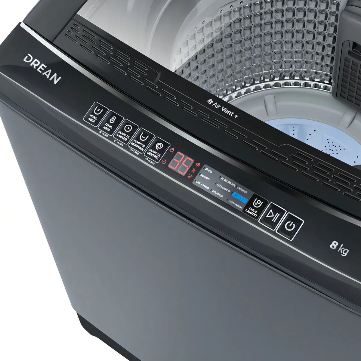 Lavarropas Carga Superior 8 Kg Gris Drean Lpdr0865iLG - miniatura 5