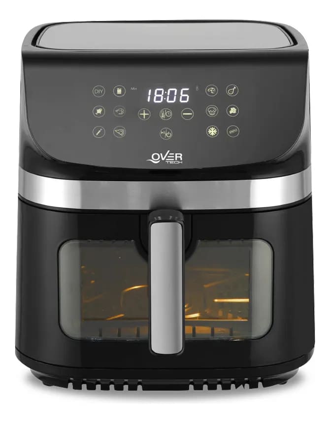 Freidora Overtech Electrica Sin Aceite De Aire 1800w 9 Litros Air Fryer Ov-109 12 Programas Antiadherente