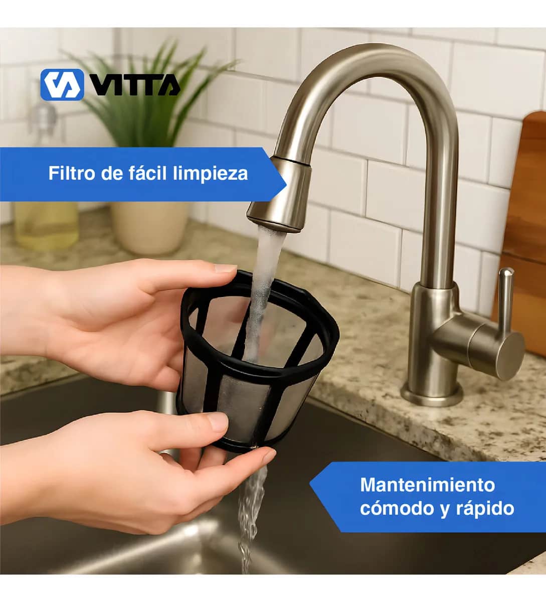 Cafetera De Filtro Semi-auto Vitta 6 Tazas Color Negro - miniatura 4