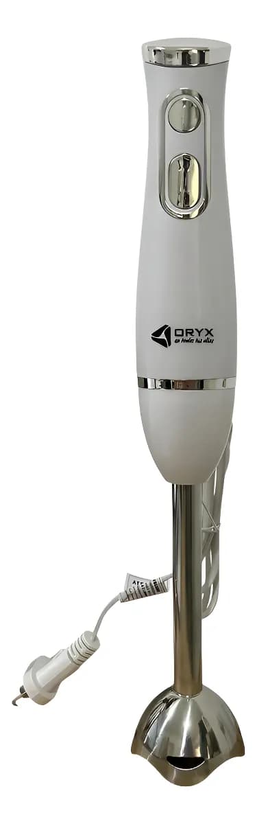Licuadora de Mano Oryx Acero Inoxidable 350W Blanco Varilla Removible