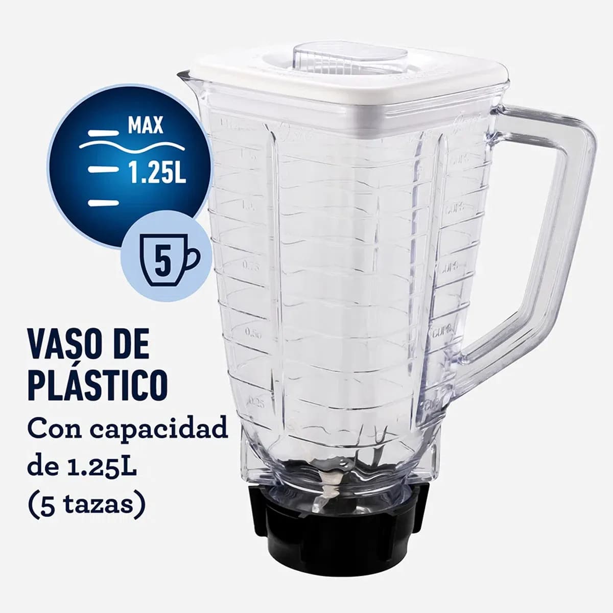 Licuadora Oster BLSTKAP Pica Hielo Acople Metálico 1.25l Negra 550W Color Negro - miniatura 2