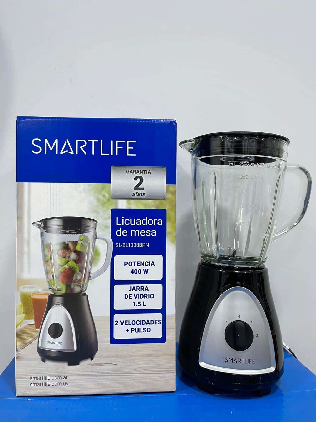 Licuadora SMARTLIFE de 1.5 Litros con vaso de vidrio
