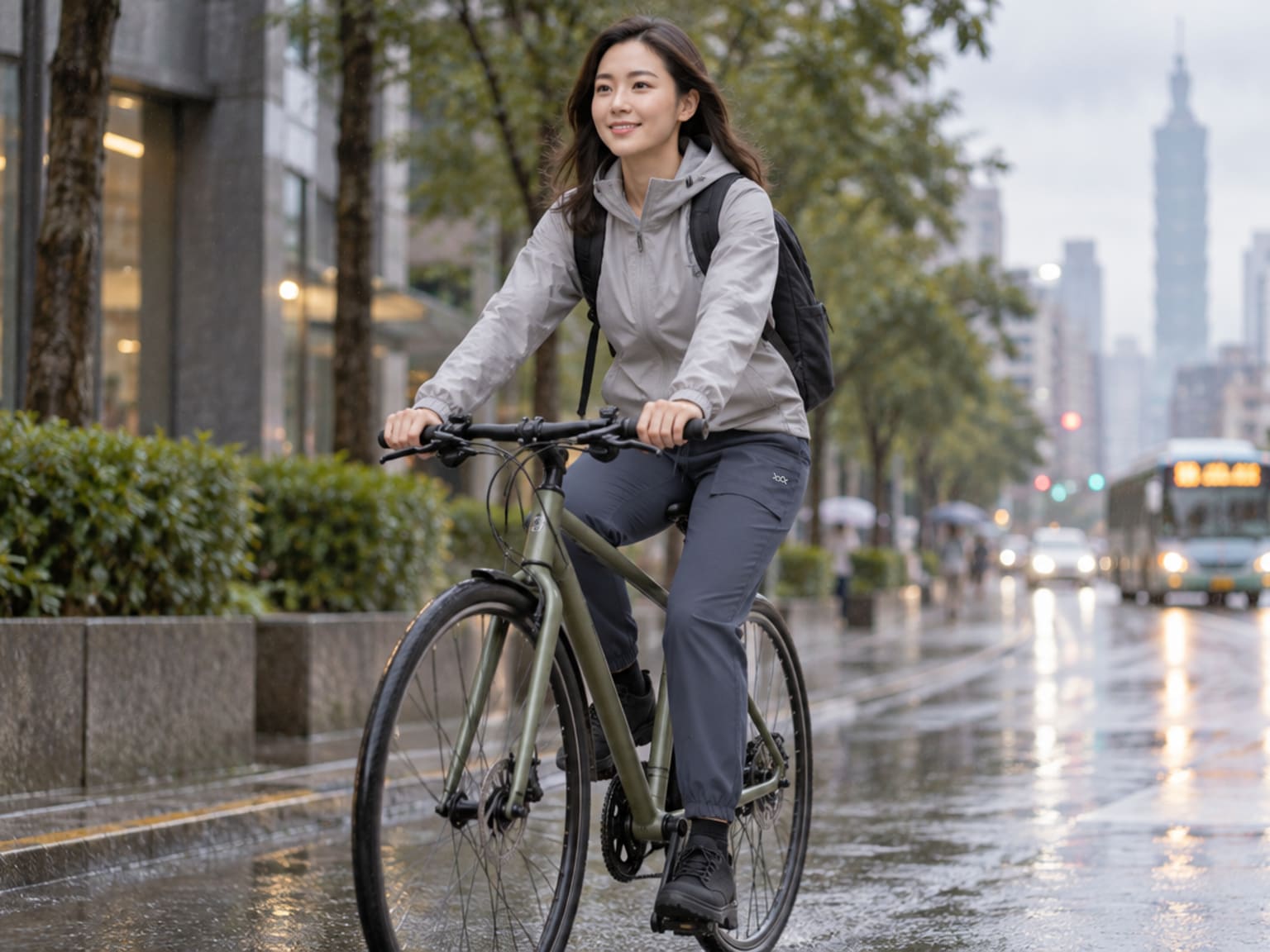 清晨騎車上班,先處理迎面冷風與濕氣