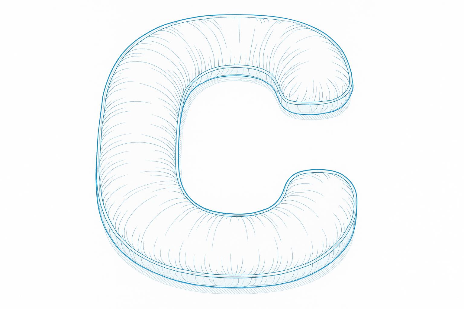 C-Shaped Pregnancy Pillow