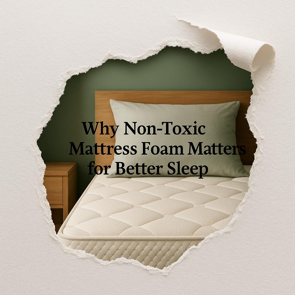 Non-toxic mattress foam, Non-toxic mattress, Best non-toxic mattress, Organic mattress foam, CertiPUR-US foam, VOC-free mattress, Chemical-free mattress foam, Better sleep quality