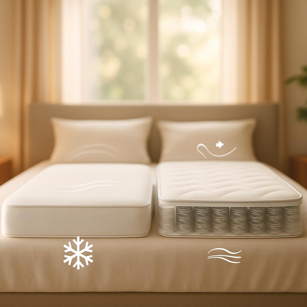 Comparing memory foam and inner spring.