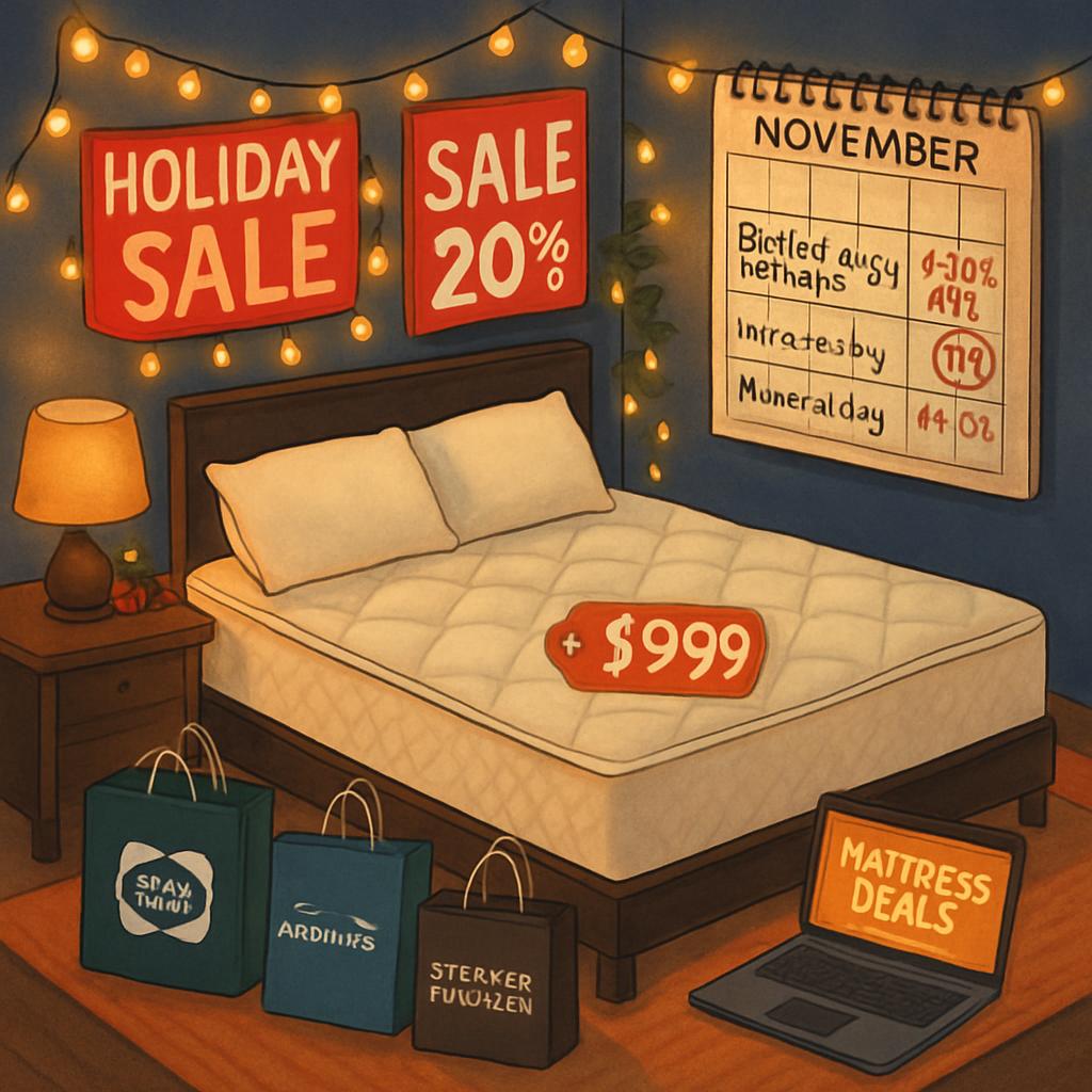 when to buy mattress, mattress deals, mattress sales, mattress discounts, best mattress sale, seasonal mattress sales, Black Friday mattress deals, mattress buying tips
