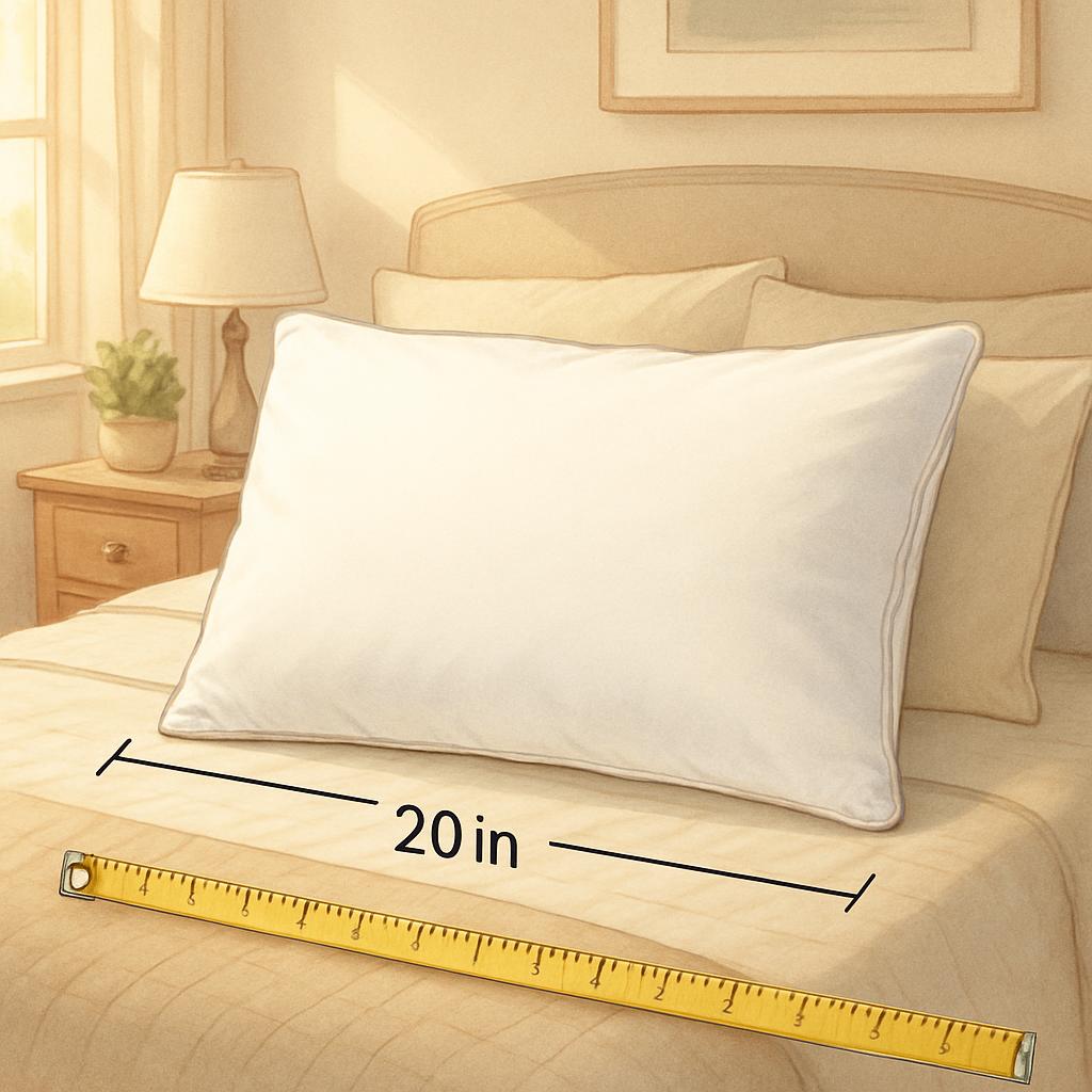 queen size pillow dimensions, queen pillow size, pillow size chart, pillow dimensions, standard pillow size, bed pillow sizes, pillow measurements, bedding size guide