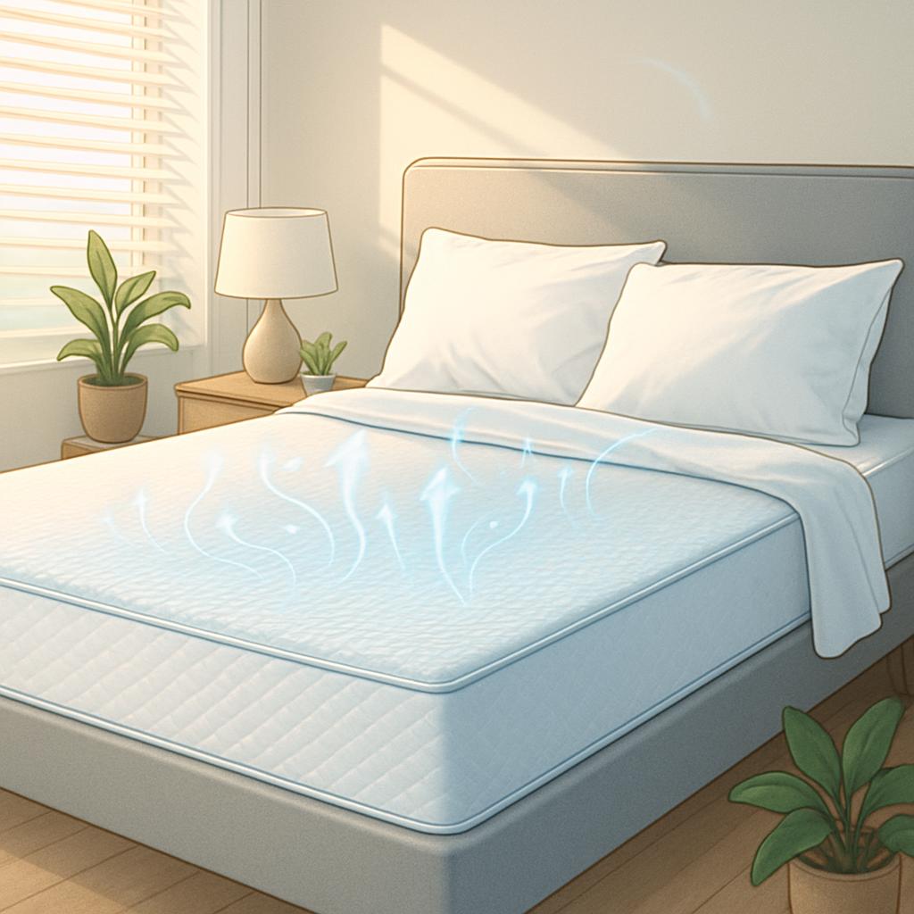 mattress protector, breathable mattress protector, cooling mattress protector, waterproof mattress protector, bamboo mattress protector, hypoallergenic mattress protector, moisture-wicking mattress protector, mattress protector for hot sleepers, temperature regulating mattress protector