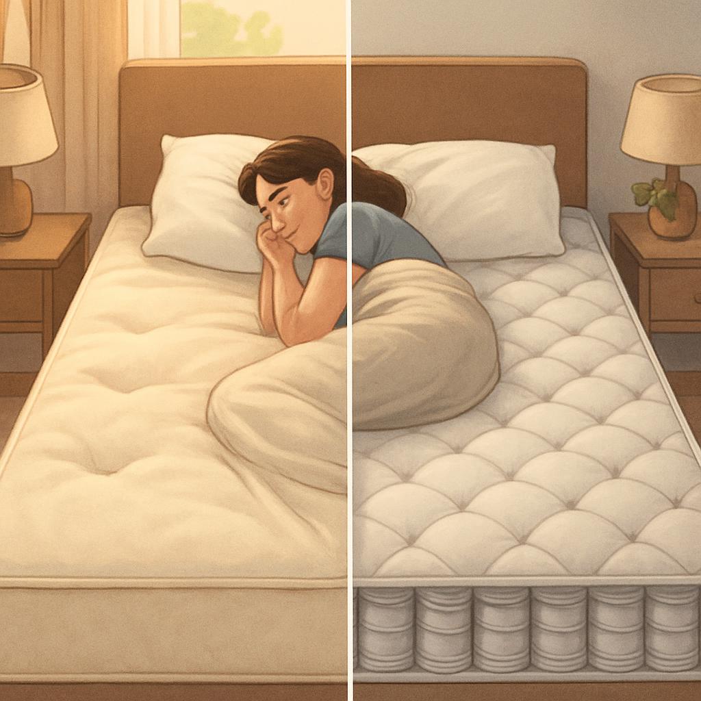 Learn how to identify when to switch from a memory foam mattress to an innerspring for better sleep quality.