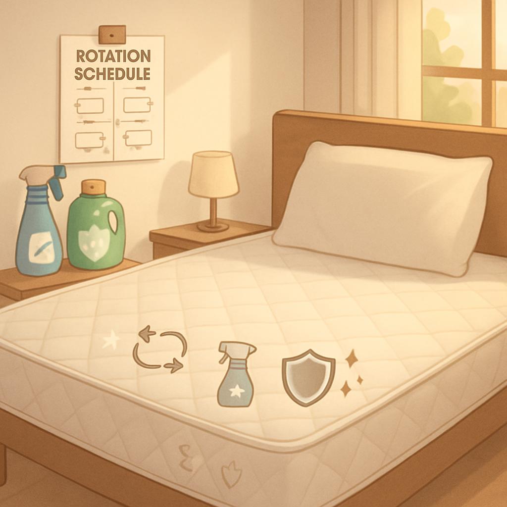 Learn essential mattress care tips to extend your mattress life and improve sleep quality. Shop for protectors and cleaning solutions today!