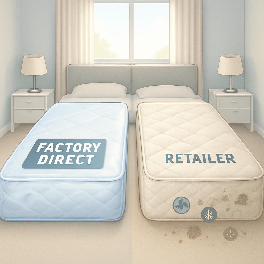mattress cleaning tips, mattress hygiene, mattress cleanliness, mattress dust mites, bed bug prevention, factory direct mattress, retailer mattress, direct-to-consumer mattress, factory direct vs retailer