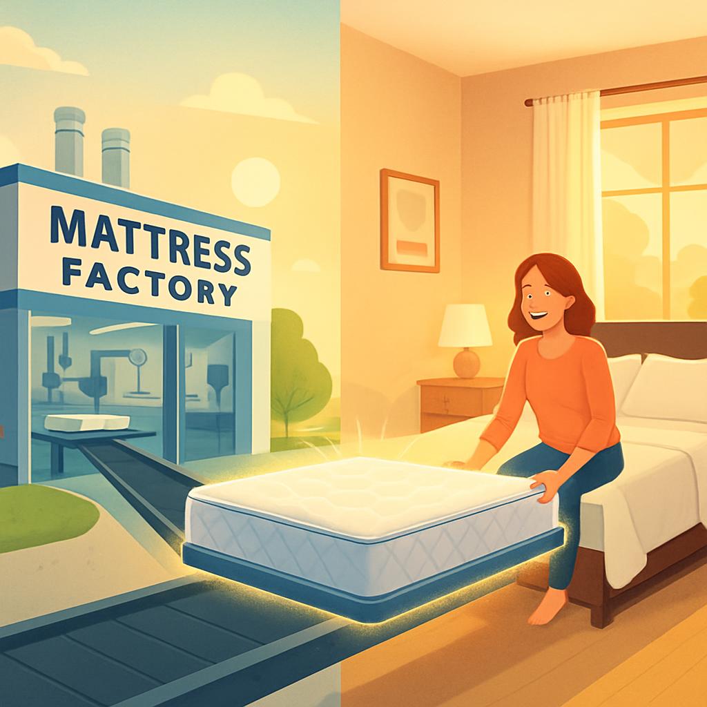 online mattress shopping, bed in a box mattress, direct to consumer mattress, mattress delivery direct, mattress hygiene, warehouse-free mattress, dirty warehouse risks, DTC mattress brands