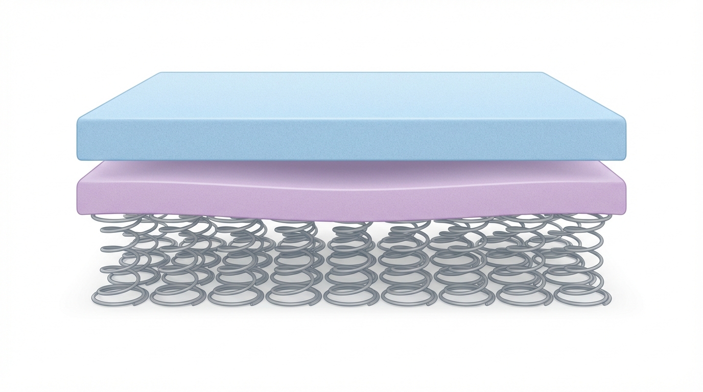 Infographic showing clean mattress construction and layers