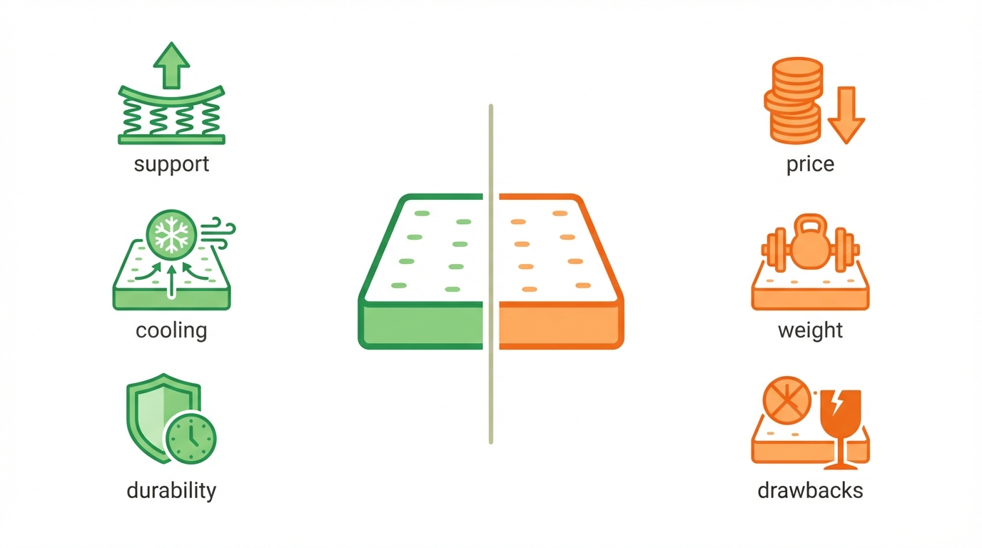 Pros and cons comparison for get blood out of mattress