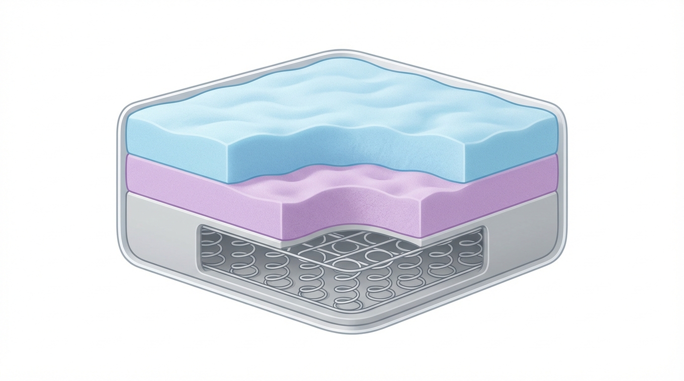 Infographic showing dispose of mattress construction and layers