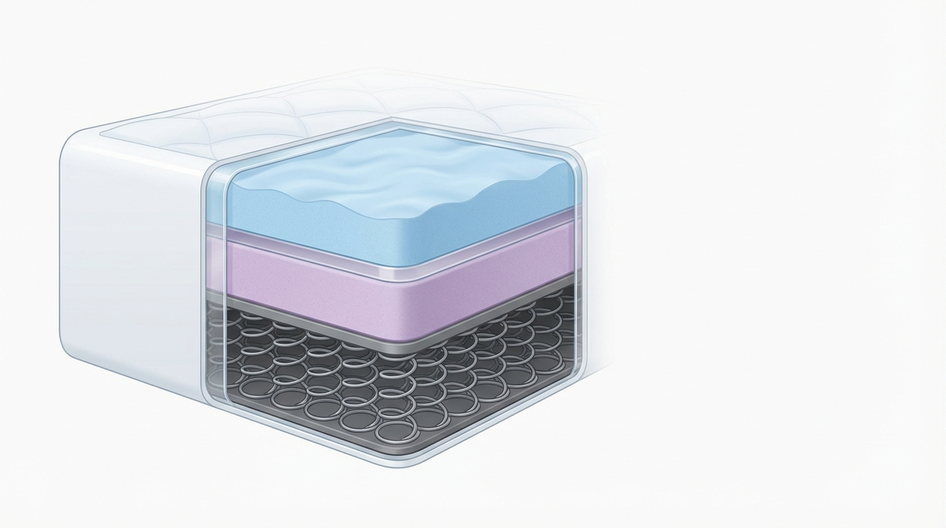 Infographic showing is dreamcloud a good mattress construction and layers