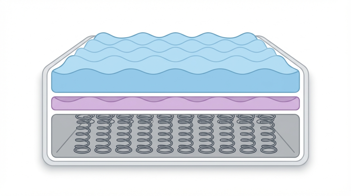 Infographic showing what mattress should i buy construction and layers