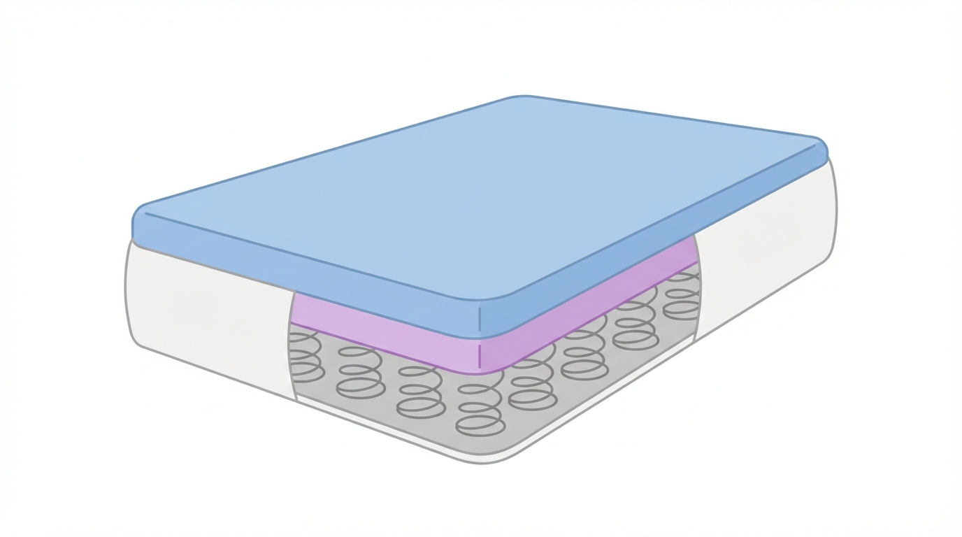 Infographic showing remove stains from mattress construction and layers