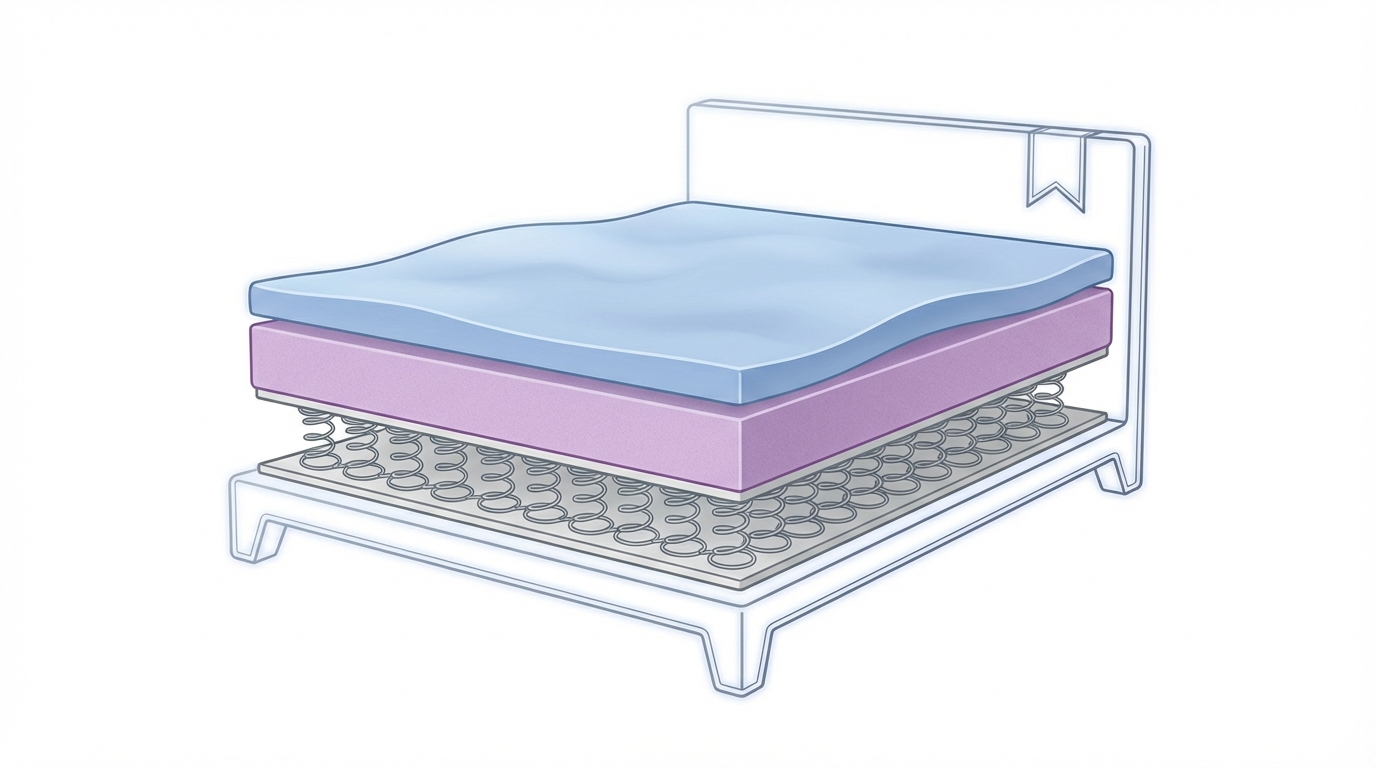 Infographic showing how big is a king mattress construction and layers