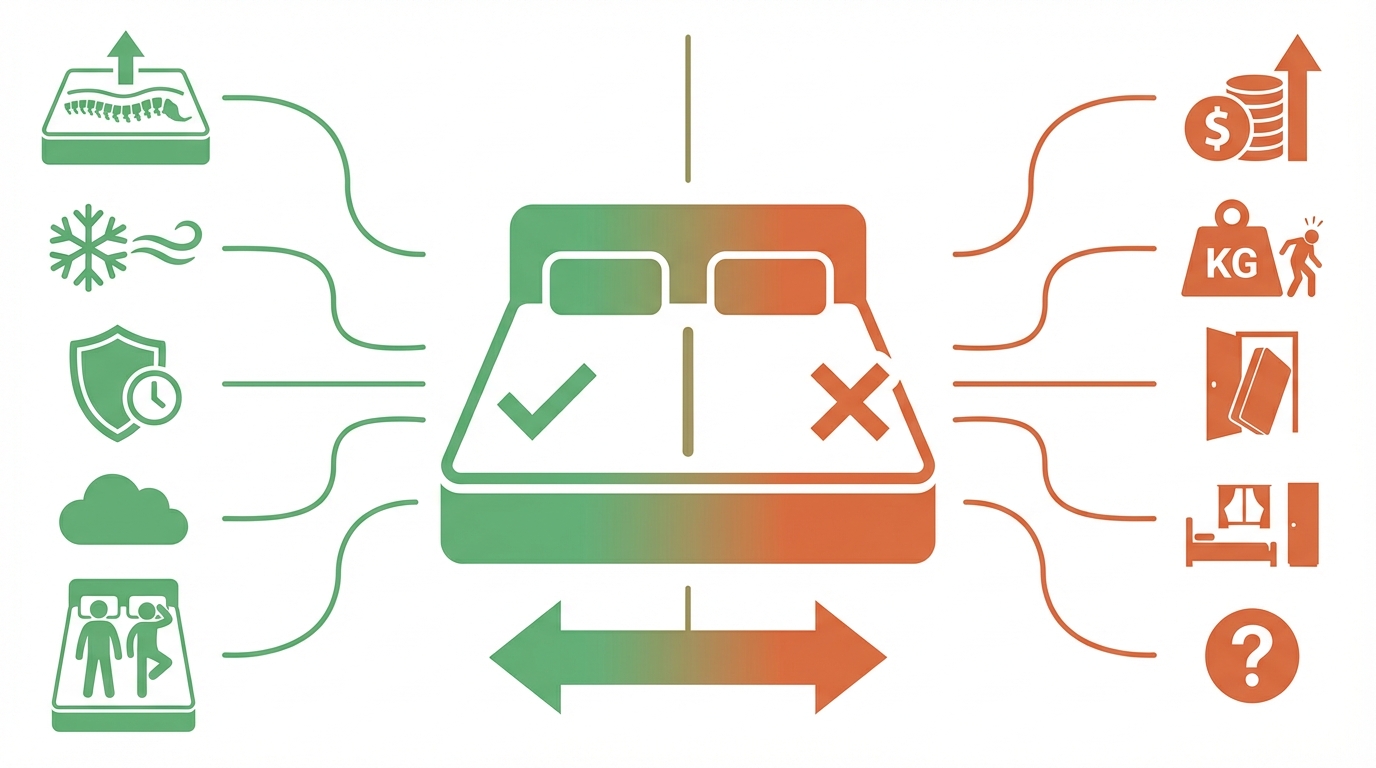 Pros and cons comparison for how big is a california king mattress