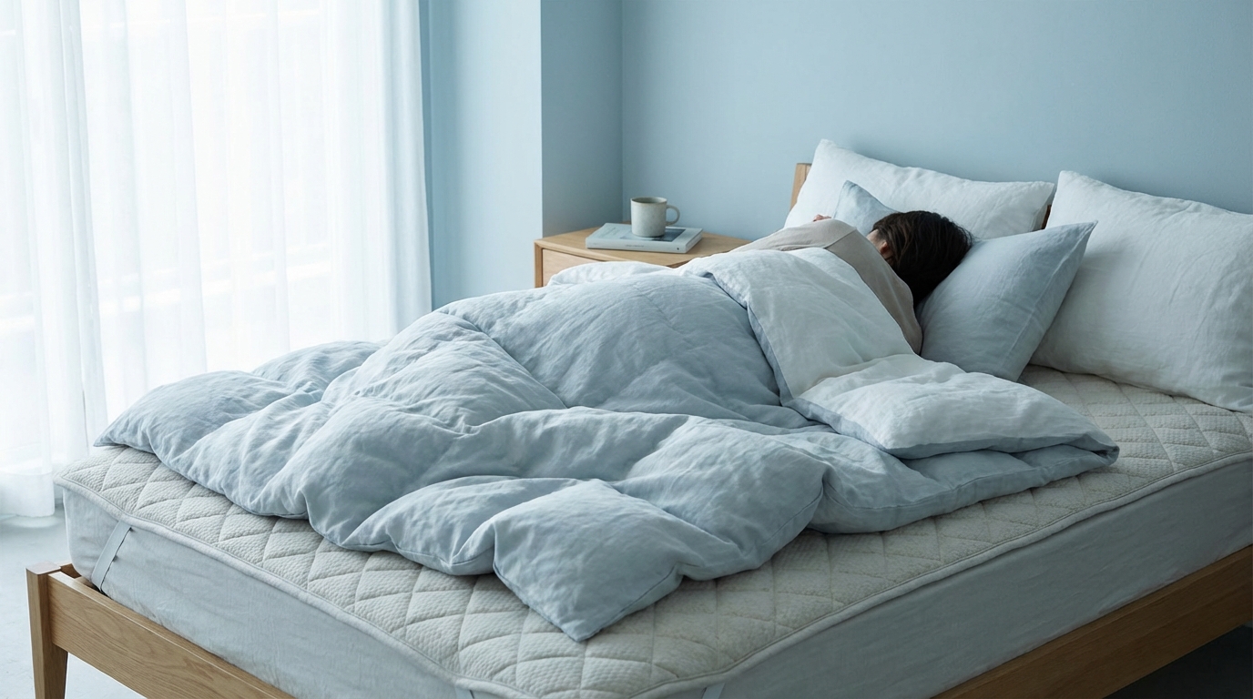 Cool, comfortable sleep on a what goes under a mattress