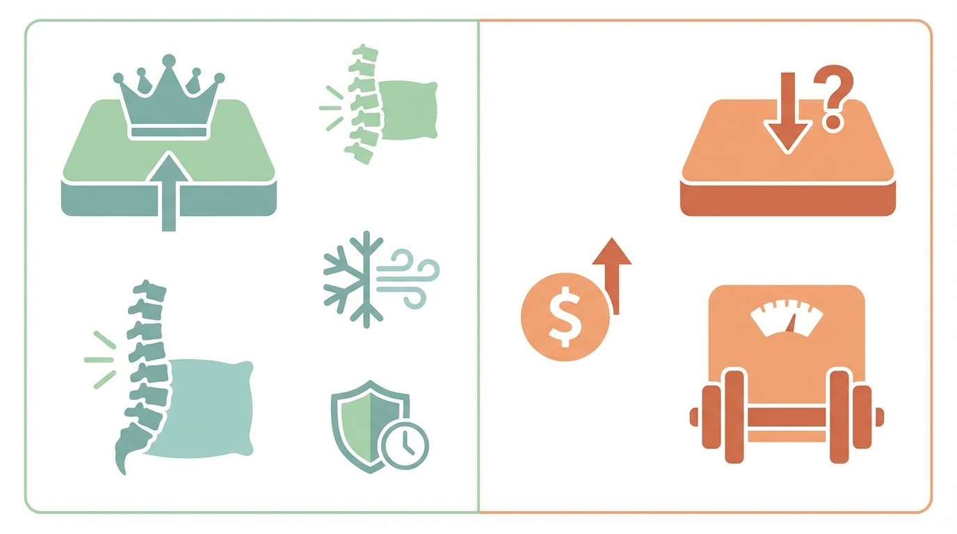 Pros and cons comparison for what is the biggest mattress size