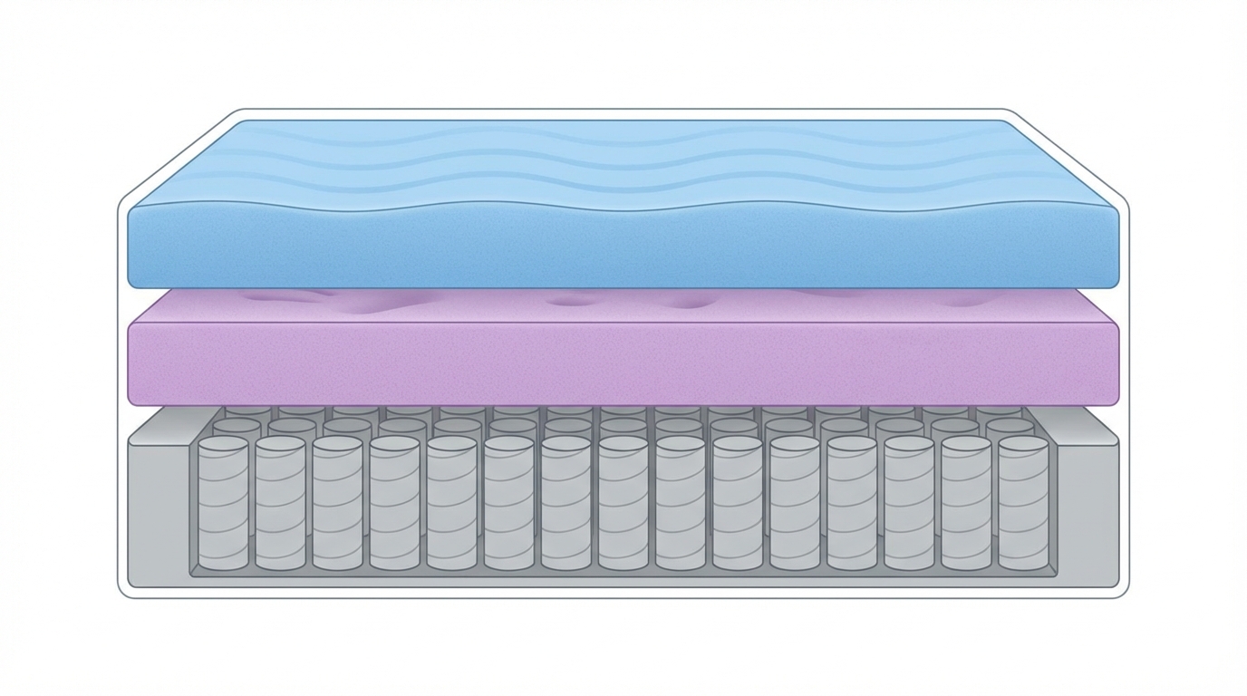 Infographic showing which mattress you should buy mrshomint construction and layers