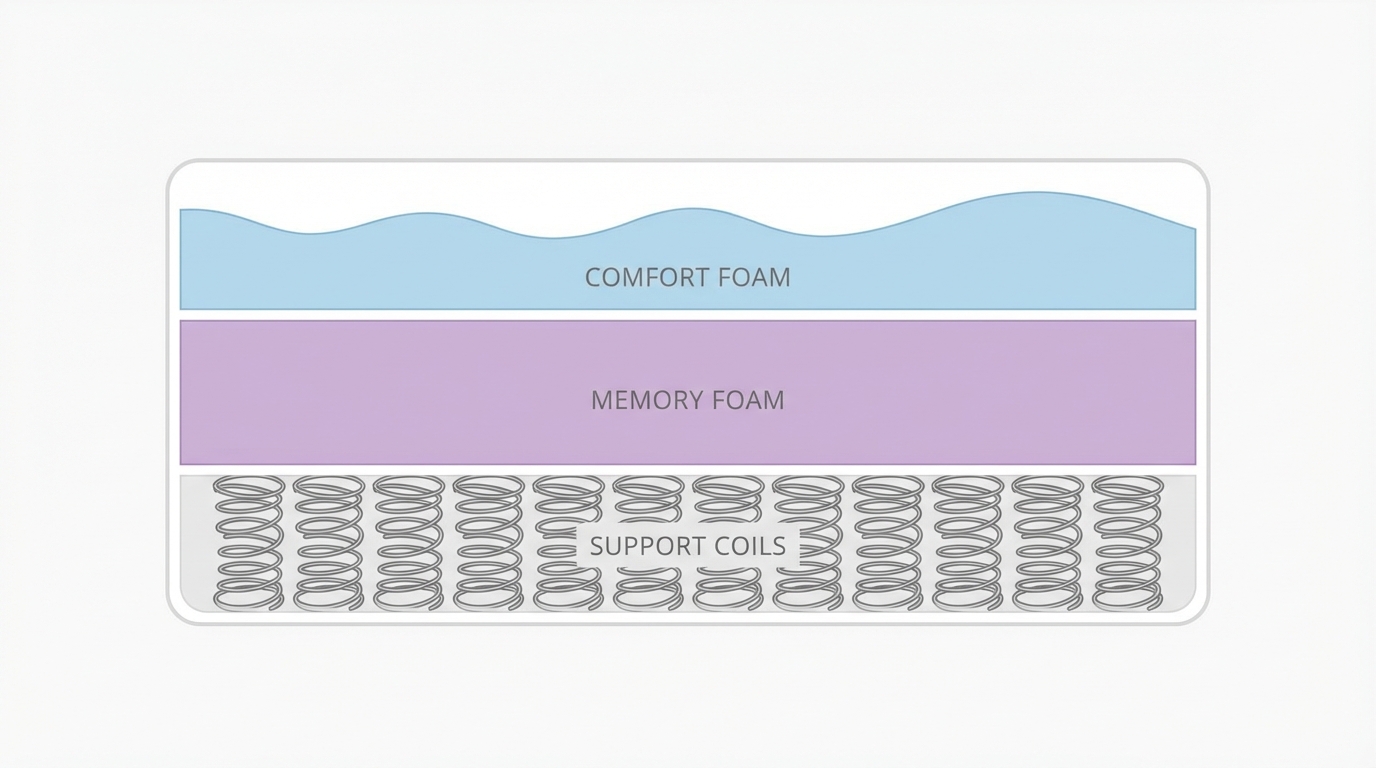 Infographic showing remove mattress stains construction and layers