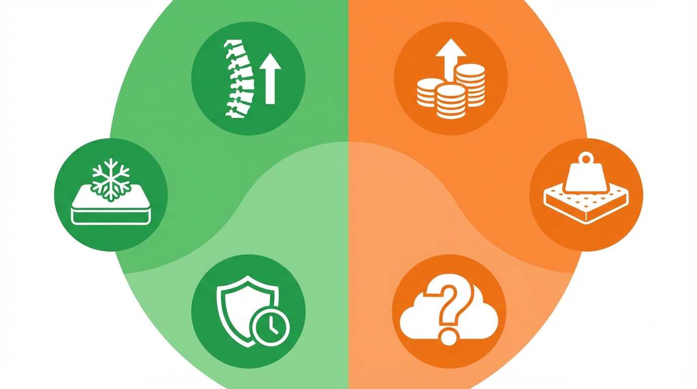 Pros and cons comparison for who is mattress mack