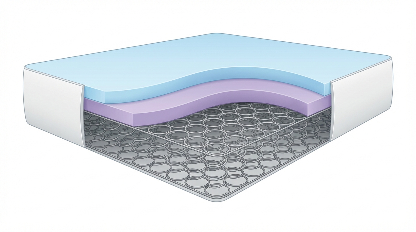Infographic showing is serta a good mattress construction and layers